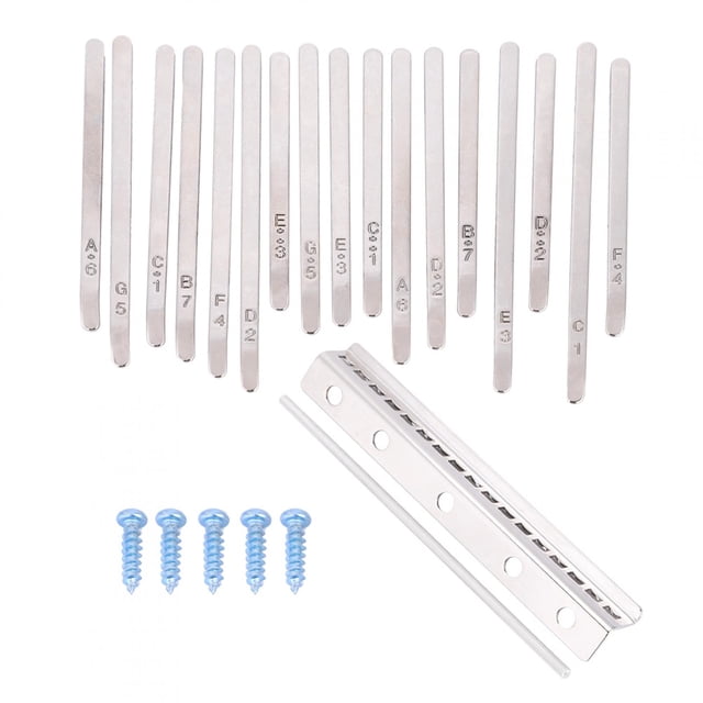 17 notas Piano de pulgar Kalimba juego de llaves de acero inoxidable instrumento Musical piezas de repuesto DIY