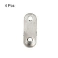 thumbnail image 3 of Zinc Alloy Oval Closet Rod End Supports, Wardrobe Rod Flange Bracket Support Fit Rod Dia 16mm 4PCS, 3 of 4
