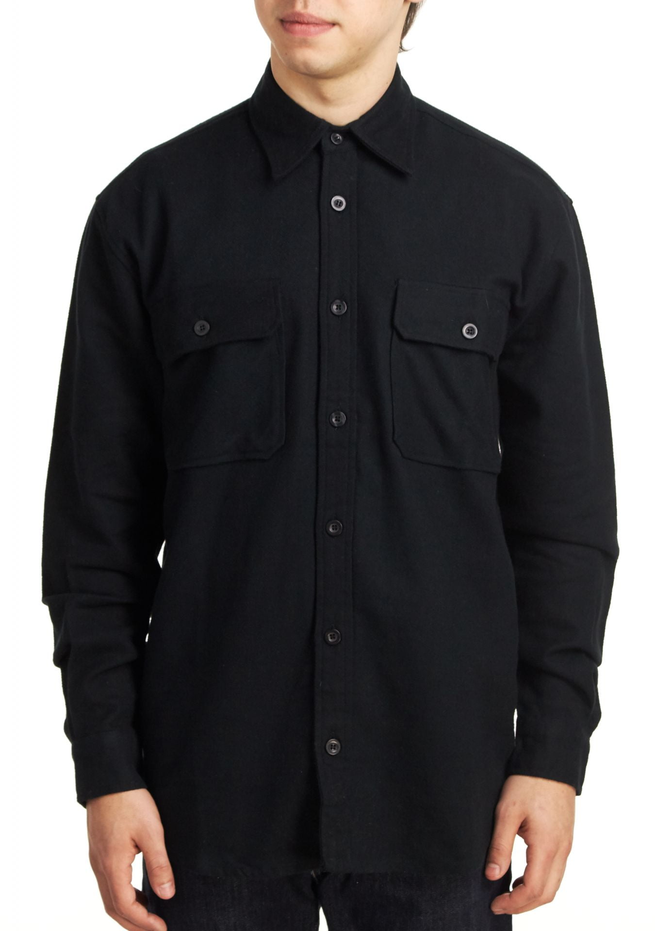 Rothco Men's Heavy Weight Solid Flannel Shirts, Black, Large - Walmart.com