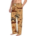thumbnail image 6 of Salouo Brown Mushrooms Print Pajama Pants for Men, Lounge Pants Elastic Waistband Casual Men's sleepwear Loungewear Sleep Pajama Pant -Large, 6 of 7
