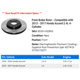 thumbnail image 2 of Front Brake Rotor - Compatible with 2013 - 2017 Honda Accord 2.4L 4-Cylinder 2014 2015 2016, 2 of 2