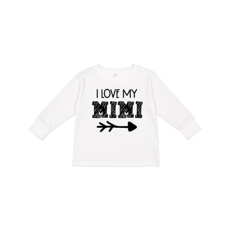 

Inktastic I Love My Mimi with Arrow Boys or Girls Long Sleeve Toddler T-Shirt