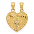 thumbnail image 1 of Pendentif Cœur en Or Jaune 14k 2 Pcs TE AMO, 1 of 4