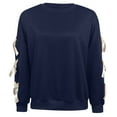 thumbnail image 3 of Long Sleeve with Bows Cute Sweatshirts for Women 2025 Fall Winter Casual Crewneck Sweatshirt Pullover Tops, 3 of 7