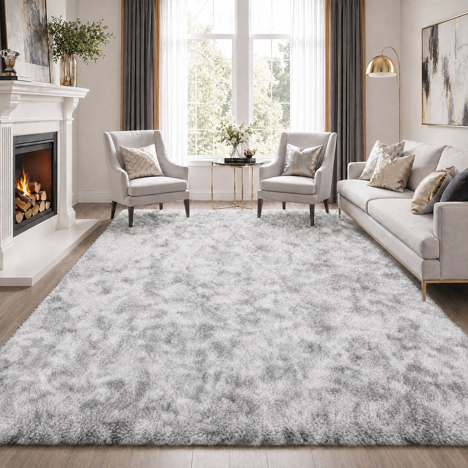 YEERSWAG 4'x6'Area Rugs Fluffy Rug Indoor Shaggy Rugs Area Rugs for Living Room Bedroom Carpet