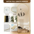 thumbnail image 4 of Antok 71"x32" Arched Full Length Mirror with Stand - Gold Frame Standing Floor Mirror, Full Body Mirror, Shatterproof, Freestanding/Wall Mount, for Bedroom, Dressing Room, 4 of 6