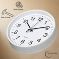 thumbnail image 6 of Clockswise White 14-In Analog Clock – Silent, Non-Ticking for Wall Battery-Operated Perfect for Home Office, Farmhouse Kitchen, Entryways, Dining Rooms and Bedroom Decor, School and Bathroom Clock, 6 of 8