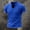Q5-Royal Blue, variant on Mens Cotton Linen Shirts Frayed Raw Edges Washed Short Sleeve Shirts V Neck Distressed Solid Color Tee Tops Vintage Loose Fit Breathable Summer Beach Clothes,Camouflage Green XL