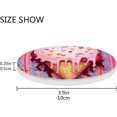 thumbnail image 4 of Ice Cream Pink Coasters Absorbent Moisture Non-Slip Drink Coaster Ceramic Stone with Cork Base Desktop Protection, 4PCS, 4 of 6