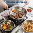thumbnail image 3 of 10-Piece Superior Tri-Ply Stainless Steel Cookware Set – PFOA-Free, Non-Toxic, Induction & Oven Safe – Even Heat Distribution – Includes Frying Pans, Saucepans, Sauté Pan, Stock Pot with Lids, 3 of 8
