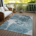 thumbnail image 6 of Addison Rugs Chantille Indoor/Outdoor Transitional Organic Teal Washable Rectangle Rug, 2'6" x 3'10", 6 of 6