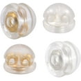 thumbnail image 4 of 40 Pieces Earring Safety Backs Hypoallergenic Stud Earring Stoppers Covered by Silicone,Gold & Silver, 4 of 7