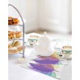 thumbnail image 4 of Purple Orange Leaves Kitchen Dish Towels for Drying Dishes Set of 2, Modern Summer Botanical Leaf Waffle Weave Microfiber Hand Tea Bathroom Towels Quick Dry & Absorbent Towel 12x12, 4 of 7