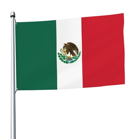 Mexico-Flag Flag 5x8 Ft Print Vivid Color Light-Weighted Flags With Grommets