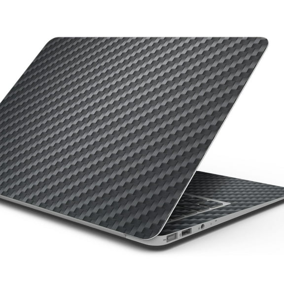 Design Skinz Textured Black Carbon Fiber Full-Body Wrap Scratch Resistant Decal Skin-Kit Compatible with MacBook 13" Pro w/TB (A2289)