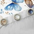 thumbnail image 4 of Homewish Kawaii Blue Butterfly Black Out Curtains, Fashion Watercolor Curtains Pack of 2 (42x63 Each), Teens Kids Girls Female Bedroom Curtains, Black Out Curtains Decor, 4 of 6