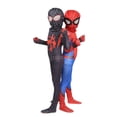 thumbnail image 5 of Disfraz de Spider-Man Kid Spider-Verse Miles Morales para cosplay Zentai, mono con patrón de Spider-Man para adultos, disfraz de Halloween, 5 of 5