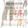 thumbnail image 3 of 2026 Summer Women Casual Wide Leg Capri Pants Elastic High Waist Cotton Linen Lounge Cropped Pants Lightweight Breathable Khaki L, 3 of 4