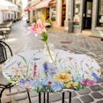 thumbnail image 6 of Hummingbird Floral Round Tablecloth for 45-54 Inch Tables, Fitted Table Cover with Elastic Edge, Farmhouse Floral Botanical Waterproof Outdoor Table Cloth Protector for Patio Garden Dinner Picnic, 6 of 9