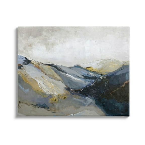 Stupell Industries Abstract Mountain Peaks Landscape Painting Gallery Wrapped Canvas Print Wall Art, Design by Design Fabrikken