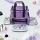 thumbnail image 2 of Bolsa organizadora de maquillaje estuche de maquillaje ahorrador de espacio diseño de doble capa para mujeres y niñas, 2 of 9