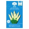300Count Warm White LED Mini Christmas Lights with Green Wire, 61.3', Holiday Time