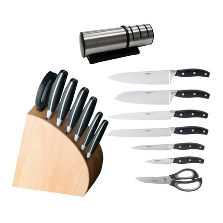 BergHOFF Forged 9pc Stainless Steel Knife Block Set with Sharpener