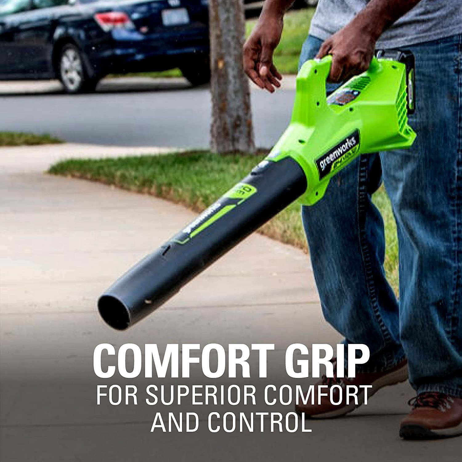 90 MPH 320 CFM 24-Volt Battery Cordless Handheld Leaf Blower (Tool-Only)