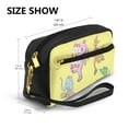 thumbnail image 3 of YFYANG Leather Portable Travel Small Makeup Bag, Multifunctional Storage Bag, Yellow Fun Animal Party Pattern Cosmetic Bag, 3 of 4