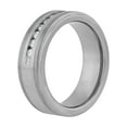 thumbnail image 3 of Mens 1/2 ctw Lab-Grown Diamond Tungsten & Stainless Steel Wedding Band - Mens Ring, 3 of 4