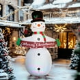 thumbnail image 2 of Outsunny 7FT Christmas Inflatables Snowman, Christmas Inflatable Decoration, 2 of 10