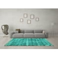 thumbnail image 3 of Ahgly Company Indoor Round Persian Turquoise Blue Traditional Area Rugs, 7' Round, 3 of 4