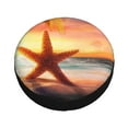 thumbnail image 3 of Gaeub Starfish Sunset Sea Beach 14-17in Tire Cover, Spare Tire Cover, for Camper Caravan, Trailer, Car, Truck, SUV, Jeep - 16 inch, 3 of 9