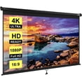 thumbnail image 1 of VIVOHOME 100 Inch Indoor & Outdoor Manual Pull Down Projector Screen, HD, Black, (Condition), 1 Count, 1 of 6