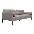 thumbnail image 2 of Michalina 84" Gray Fabric Sofa with Black Metal Legs, 2 of 10
