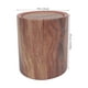 thumbnail image 4 of Bote de basura de grano de madera con tapa abatible Bote de basura redondo Contenedor de basura Cestas de papel de basura Titular Cesto de lavandería para sala de estar Cocina, 4 of 6