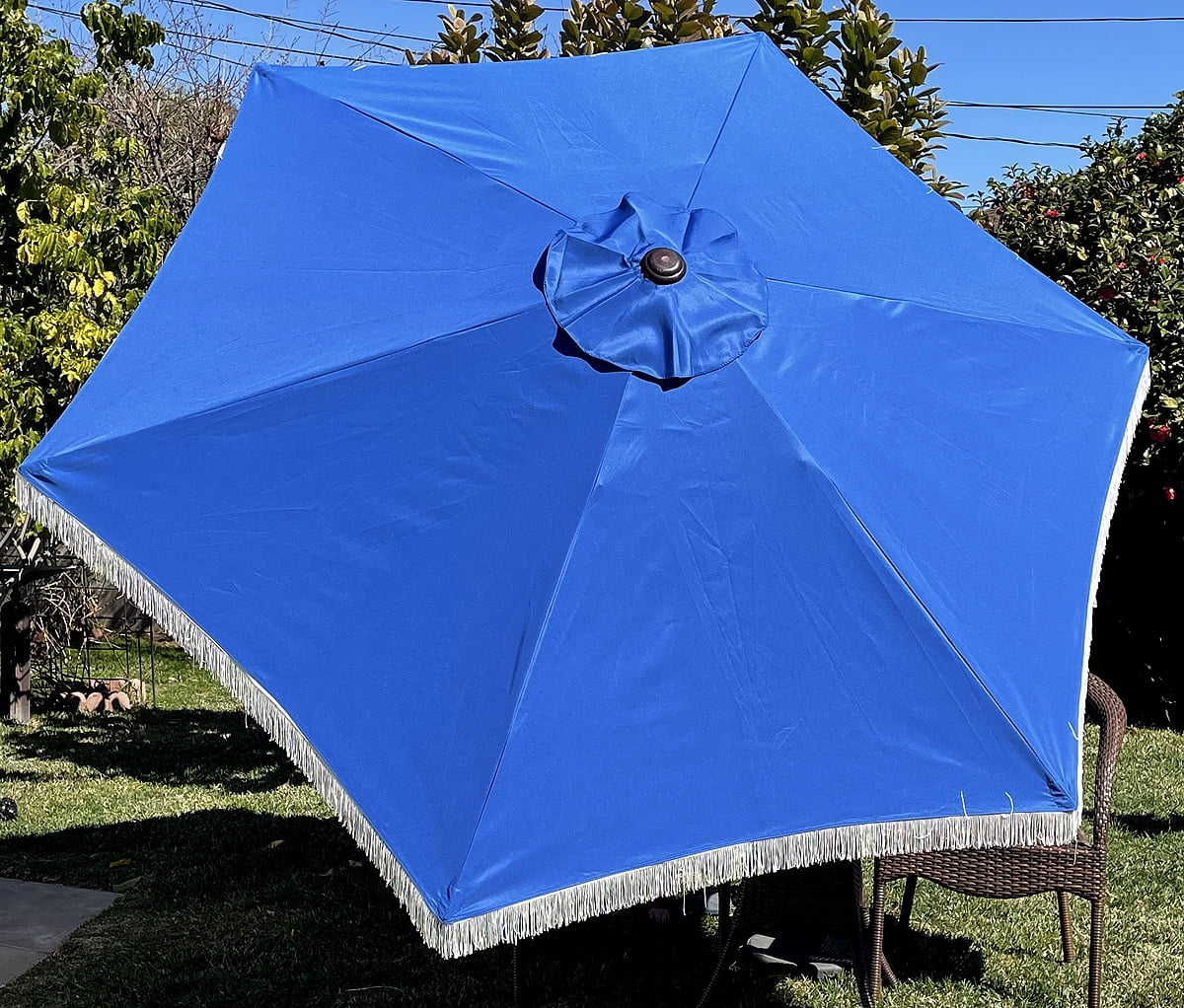 BELLRINO DECOR Ersatz-Schirmdach Für 2,7 M Garten-Schirm – Royal Blue, 8 Rippen, Nur Canopy