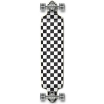 Yocaher Drop Down Longboard Complete - Checker White