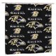 thumbnail image 1 of Cortina de ducha de secado rápido impermeable para baño Ravens, cortina de ducha con ganchos, decoración de fútbol americano, juego de cortinas de ducha para baño de plástico de 60 x 72 pulgadas, 1 of 8