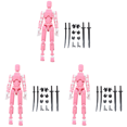 thumbnail image 1 of 1 Juego Robot Multiarticulado Maniquí 3D 13 Figura Acción ( ) Rosa Blanco, 1 of 3