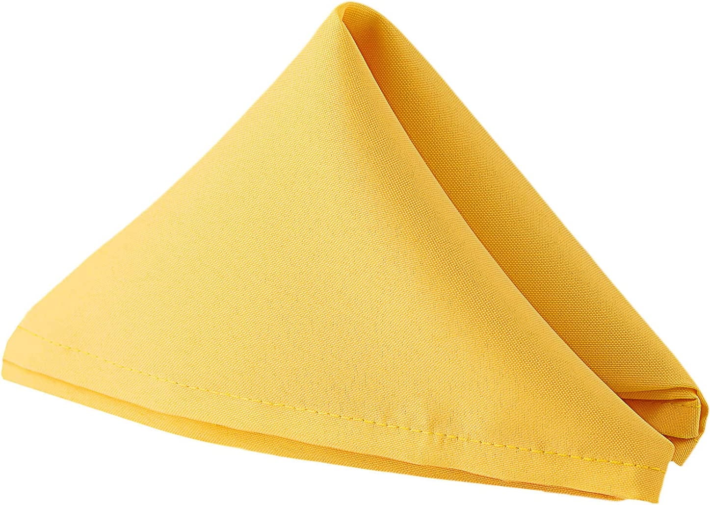 Trimming Shop 20x20In Dinner Table Napkins Cotton Polyester Sunshine Cloth Napkins, 12pcs