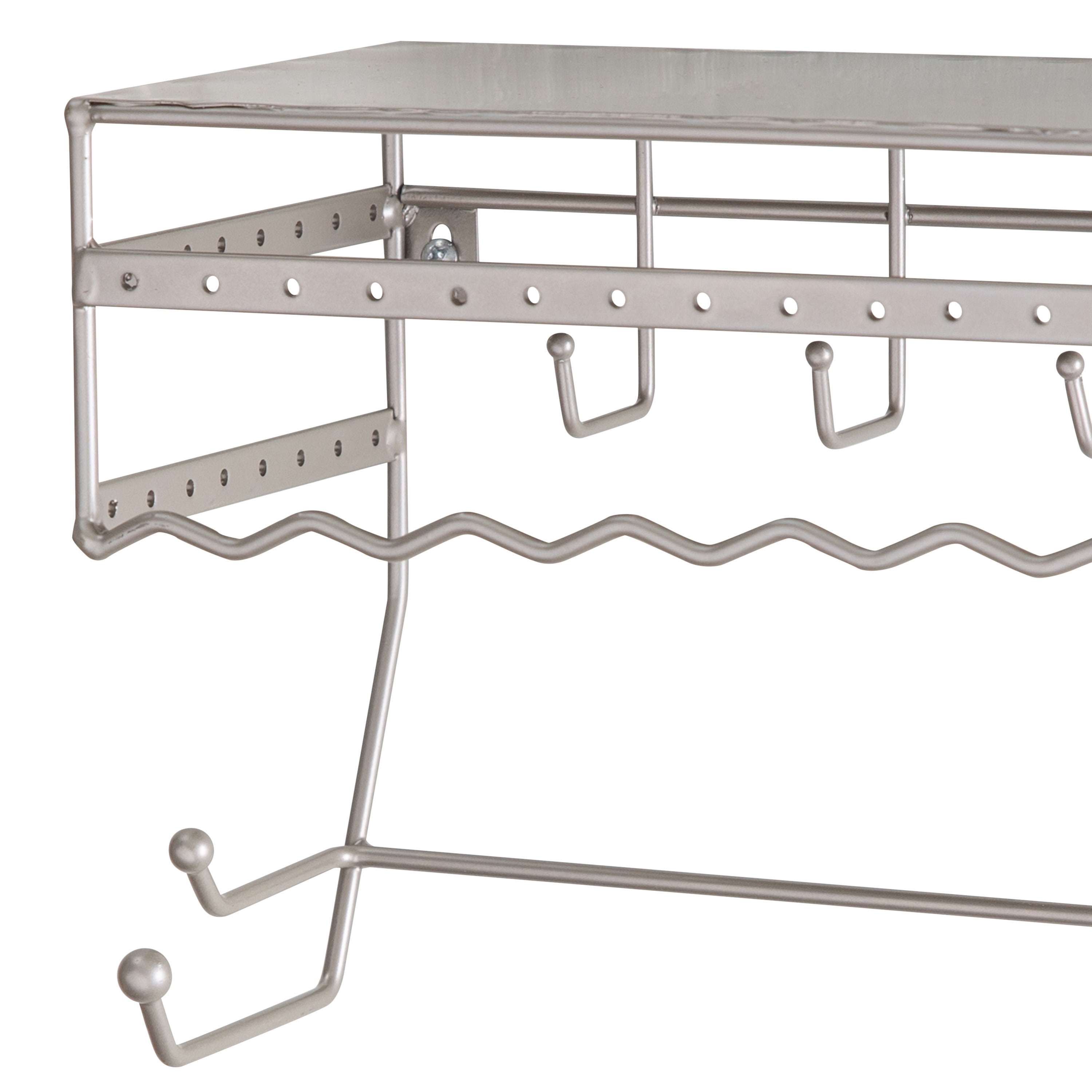Simplify Wall Mount Iron Jewelry & Accessory Organizer in Satin