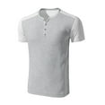 thumbnail image 4 of Maean Mens Short Sleeve Shirts Casual Classic Button Basic Pullover Tee Lightweight Stretch T Shirts, 4 of 7