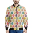 thumbnail image 2 of Chaqueta con cremallera y diseño de huevos de Pascua bohemios para hombre y mujer, abrigo con estampado 3D, chaqueta informal de calle con cremallera, sudadera bomber de manga larga, 2 of 5