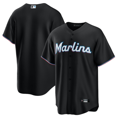 thumbnail image 1 of Camiseta clásica de béisbol negra de los Miami Marlins con número de estrella bordado.-L, 1 of 2