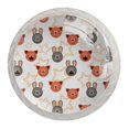thumbnail image 1 of 4 Pcs Cat and Rabbit Head Knobs for Kitchen Cabinet Cupboard Dresser Bookcase Drawer Pulls Handles Round Home Decor, 1 of 5