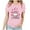 #135-Pink, variant on Craaazy Valentine's Shirt for Women Crewneck Cute Love Prints Short Sleeve T-shirts Gifts