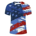 thumbnail image 5 of DODADAWANJ 4th of July Tshirt for Men American Flag Graphic Tees Men Independence Day Patriotic T Shirt Loose Short Sleeve Crewneck Holiday Tops XL, 5 of 6
