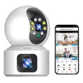 thumbnail image 1 of Ojo Doble Pantalla Cámara De Seguridad Full Hd Con Alarma Camaras Wifi Camara De Vigilancia Interior 0637, 1 of 8