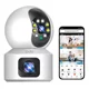 thumbnail image 1 of Ojo Doble Pantalla Cámara De Seguridad Full Hd Con Alarma Camaras Wifi Camara De Vigilancia Interior 0637, 1 of 8